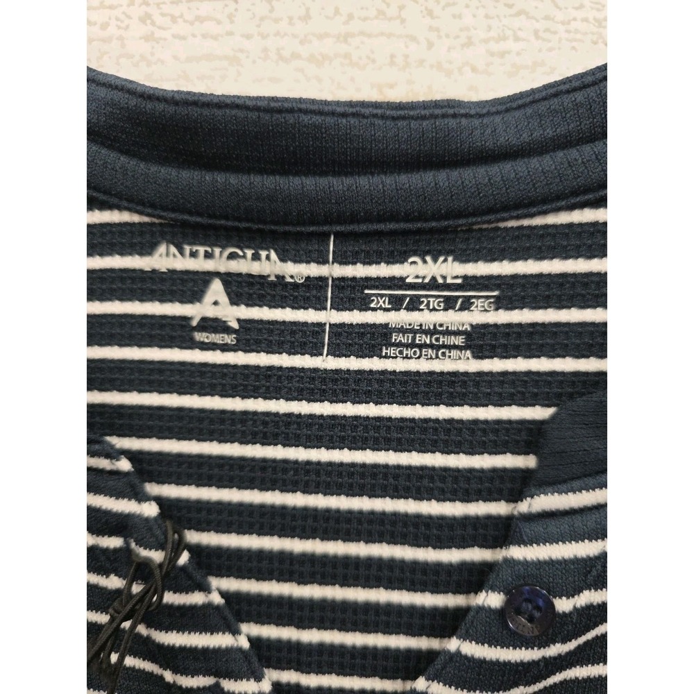 Antigua Houston Astros Striped Long Sleeve Tee - Sporty Chic XL - Picture 4 of 6